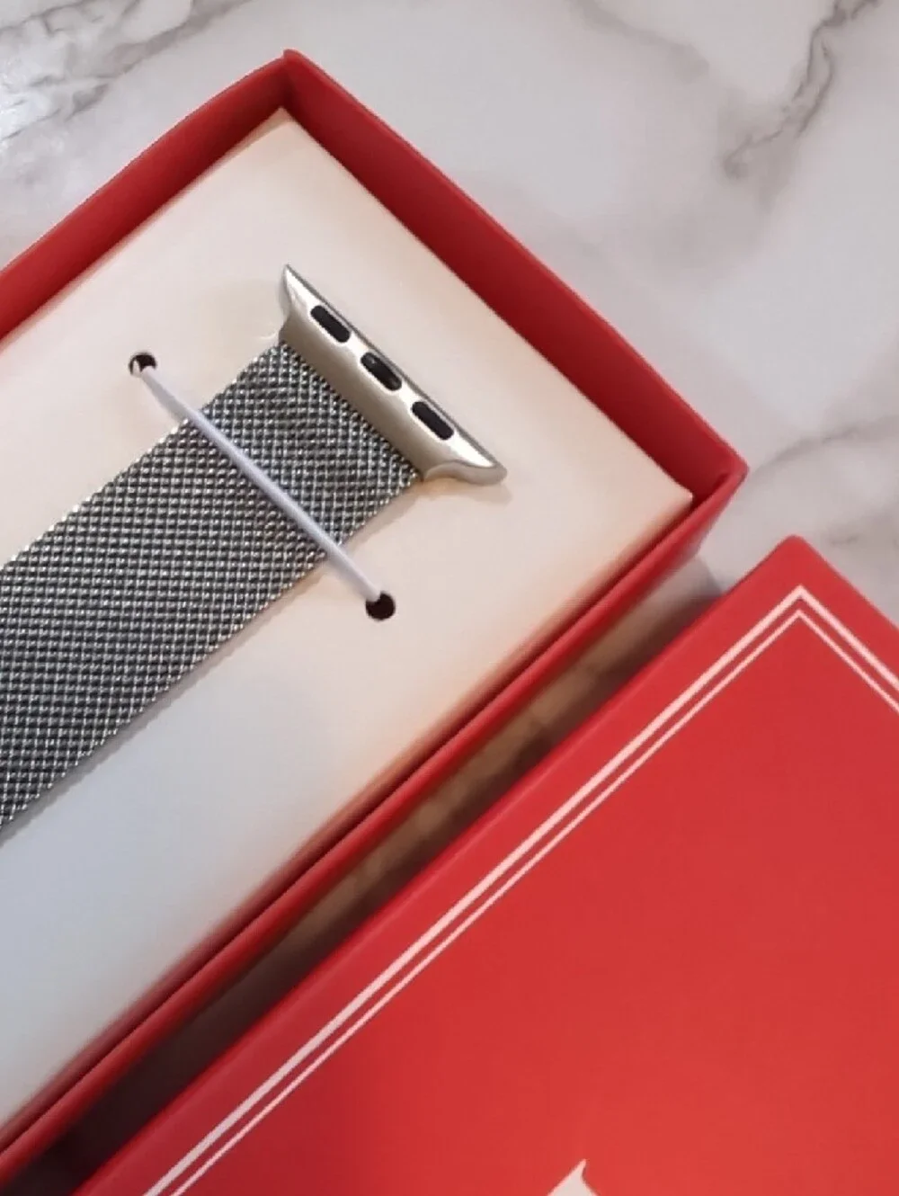 Kessaris Silver Mesh Watch Band for Women